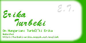 erika turbeki business card